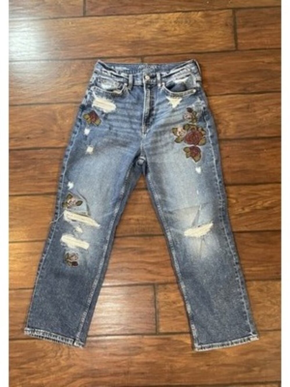 Womens  JR Size 9 Jeans Floral High Rise Y2K Straight Rose Boho festival Cottage